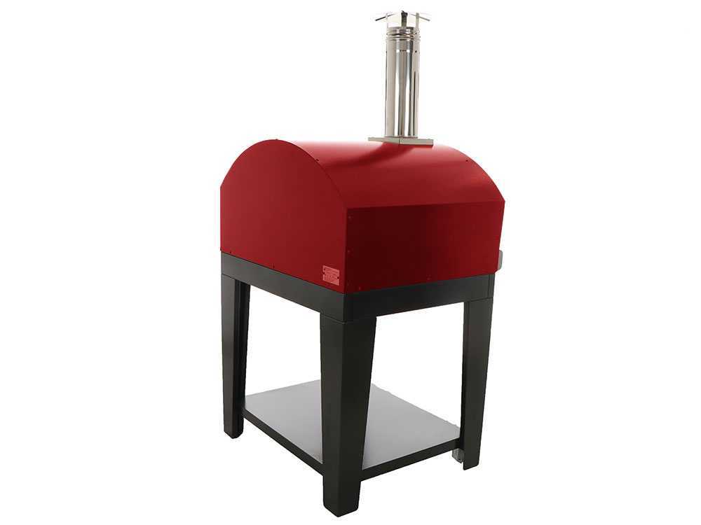 Rossofuoco Campagnolo – Horno de leña de exterior con carro – Rojo - Imagen 5