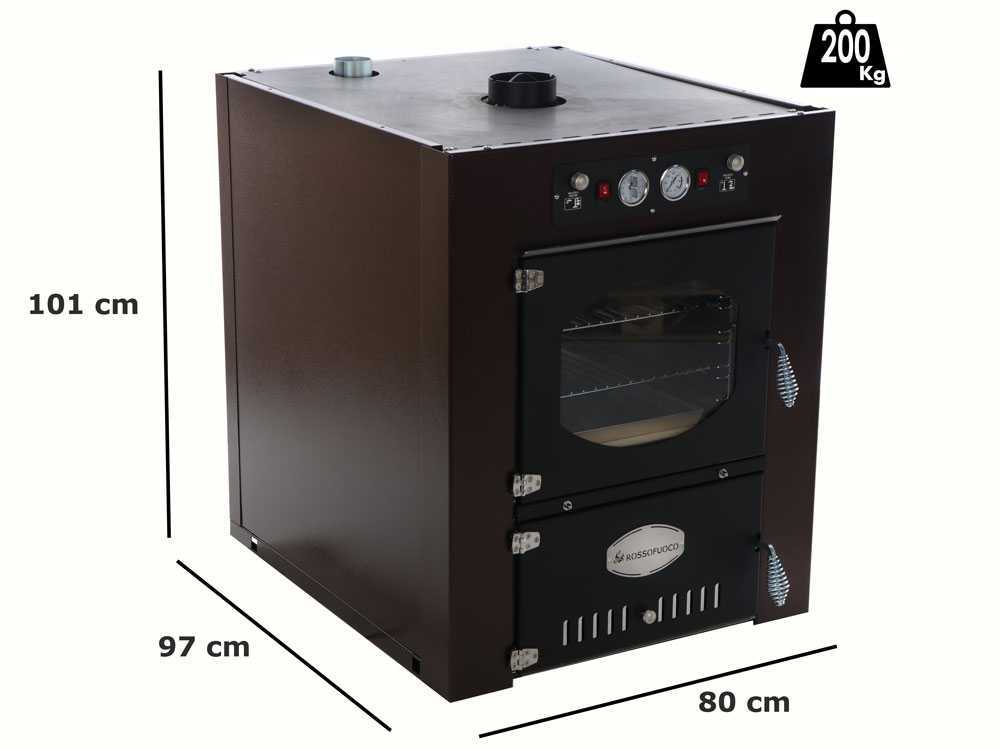 Rossofuoco Garden Color 80 – Horno de leña empotrable Marrón - Imagen 2