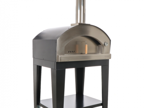Rossofuoco Nonna Luisa – Horno de leña de exterior con carro – Negro