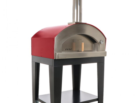 Rossofuoco Nonna Luisa – Horno de leña de exterior con carro – Rojo