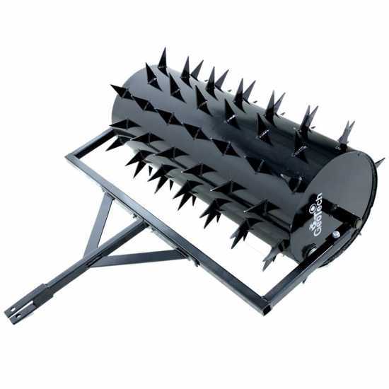 Rodillo compactador dentado 92 cm – aireador de arrastre de acero para tractor cortacésped