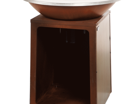 RoyalFood COR-4000 – Barbacoa de leña de acero corten