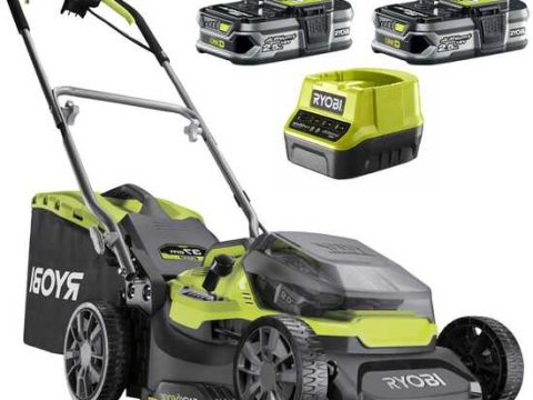 Ryobi Hybrid RY18LMH37A-225 – Cortacésped a batería – 2x36V/2,5Ah – Corte de 37 cm