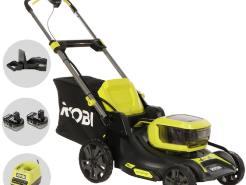 Ryobi RY18LMX46A-250 – Cortacésped a batería – 2x 18V/5Ah – Anchura de corte 46 cm