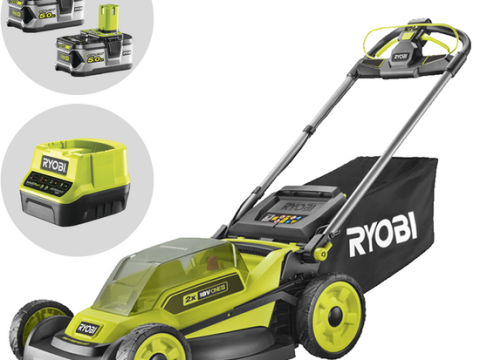 Ryobi RY18LMXSP51A-0 – Cortacésped a batería 2x18V/5Ah – Anchura de corte 51 cm