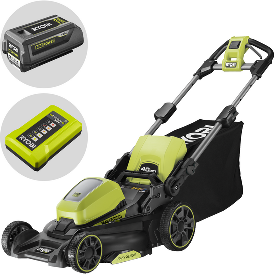 Ryobi RY36LM40A-140 – Cortacésped a batería – MAX POWER 36V/4Ah – Anchura de corte 40 cm