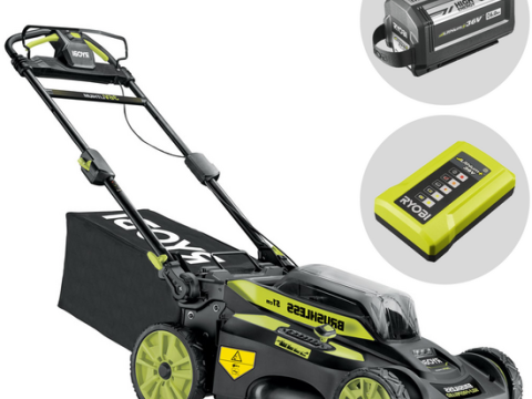 Ryobi RY36LMX51A-160 – Cortacésped de tracción a batería – MAX POWER 36V/6Ah – Corte 51 cm