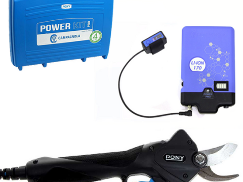 Tijera de podar eléctrica Campagnola Pony PRO, a batería – Power Kit 170 Evo