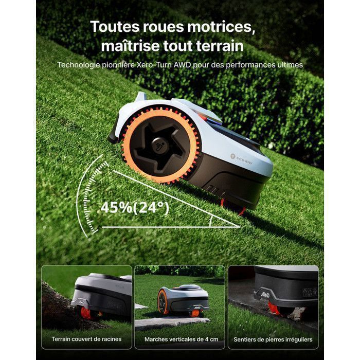 Segway Navimow i205 AWD (Nuevo i105E) Robot cortacésped y Garage S, sin cable, 500m², NRTK+Visión, cartografía automática - Imagen 2