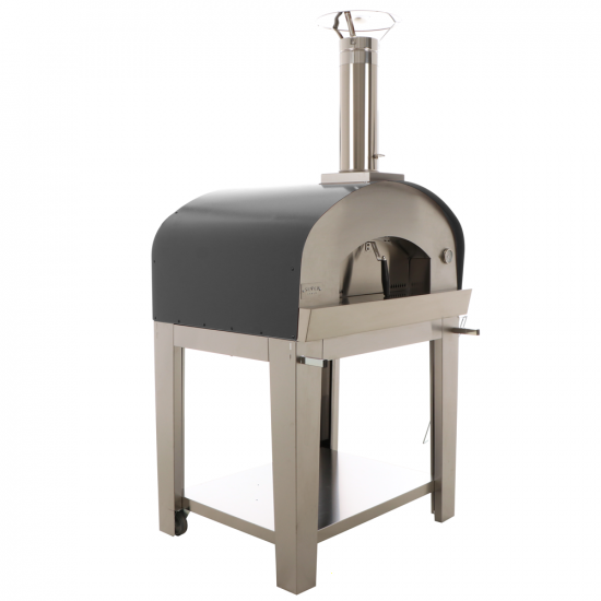 Seven Italy Eros – Horno de leña de exterior con carro – Antracita