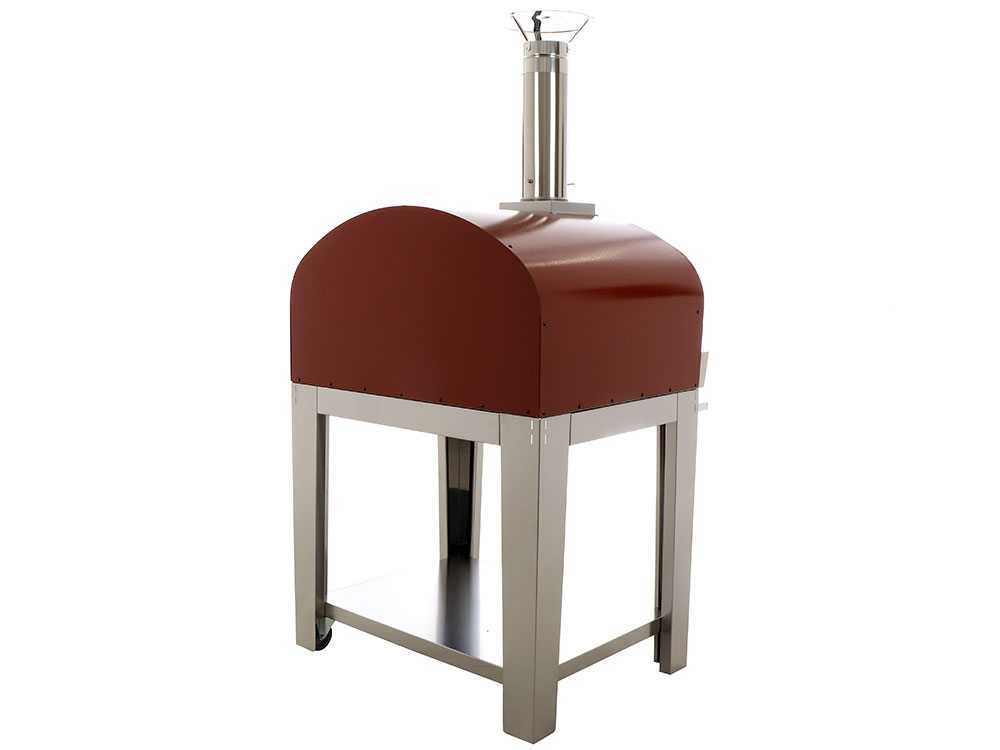 Seven Italy Eros – Horno de leña de exterior con carro – Rojo - Imagen 5