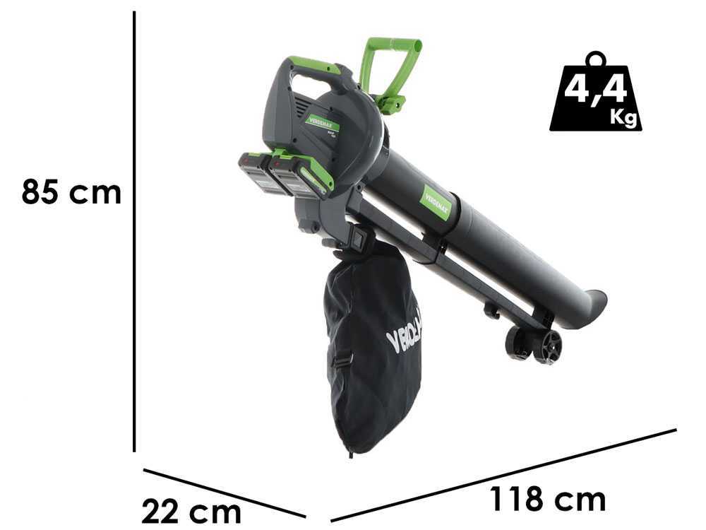 Soplador aspirador de hojas Verdemax SAR40 – 2 Baterías 20V 2.5Ah - Imagen 2
