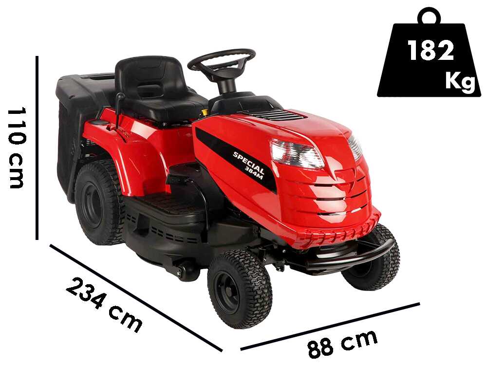 Special 384 M – Tractor cortacésped – Recogedor – Caja de cambios mecánica - Imagen 3