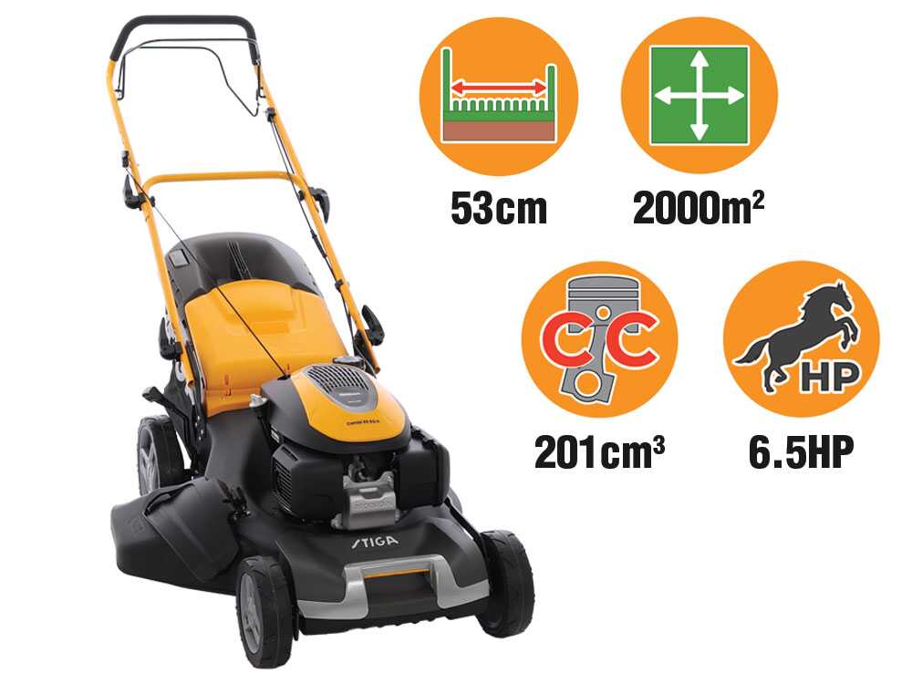 Stiga Combi 55 SQ H – Cortacésped de gasolina autopropulsado – Motor Honda GCVx200 – Anchura de corte 53 cm - Imagen 5