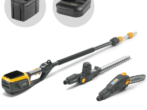 Stiga MT 500e Kit – Cortasetos y podadora de altura multifunción – BATERÍA Y CARGADOR INCLUIDOS