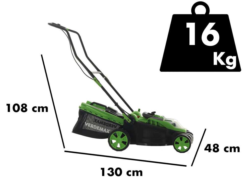 Cortacésped a batería Verdemax RS20 – 2 Baterías 20V/2.5Ah – Amplitud de corte 38 cm - Imagen 2