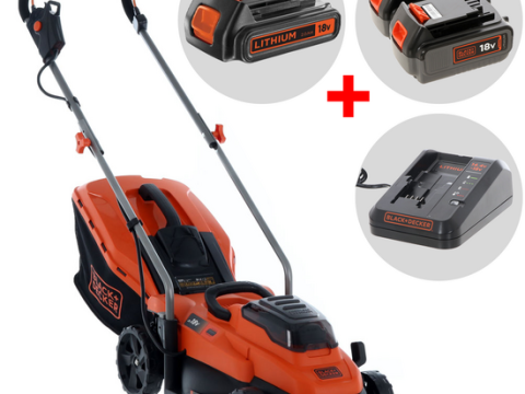 Cortacésped eléctrico a batería Black & Decker BCMW33184L2-QW – 36V 4Ah + una batería 18V 2Ah de regalo