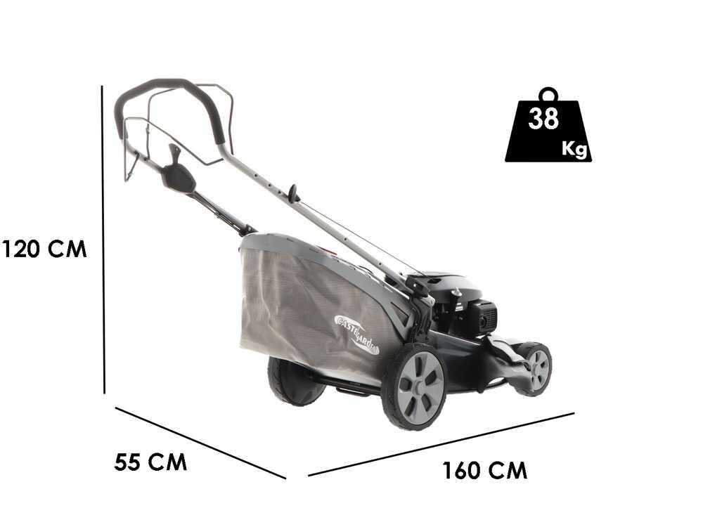 Cortacésped de gasolina autopropulsado CastelGarden XS 55 HV – 4 en 1 – Corte de 53 cm – Motor Honda GCVx 200 - Imagen 2