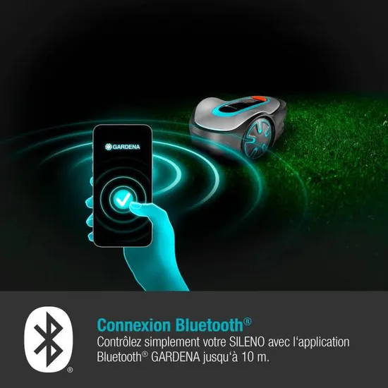 Robot cortacésped conectado por Bluetooth® GARDENA SILENO Minimo 500 (15202-26 )- 500m² - Imagen 3