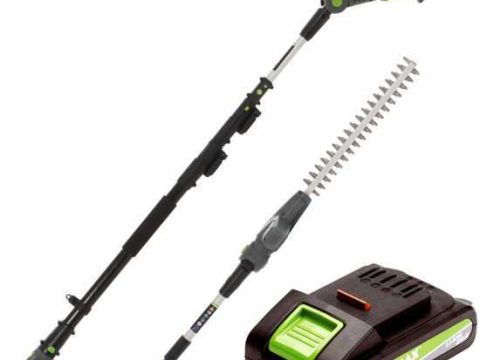 Verdemax PTT20 – Kit podadora de altura y cortasetos telescópico – Batería 20V 2Ah