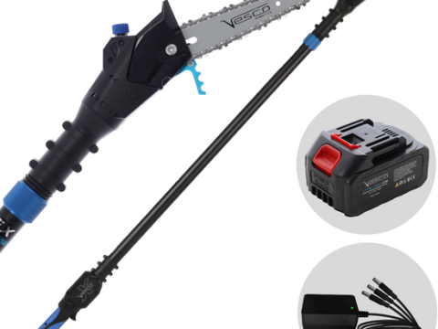 Vesco X180AT – Podadora de altura a batería con pértiga telescópica – 180-270 cm – 36 V 3 Ah