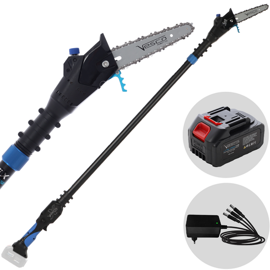 Vesco X180AT – Podadora de altura a batería con pértiga telescópica – 180-270 cm – 36 V 3 Ah