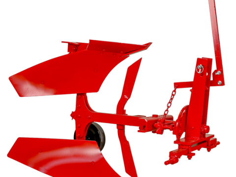 VR180S-02B – Arado reversible de vertedera con brazo de penetración – Para tractores con enganche de tres puntos