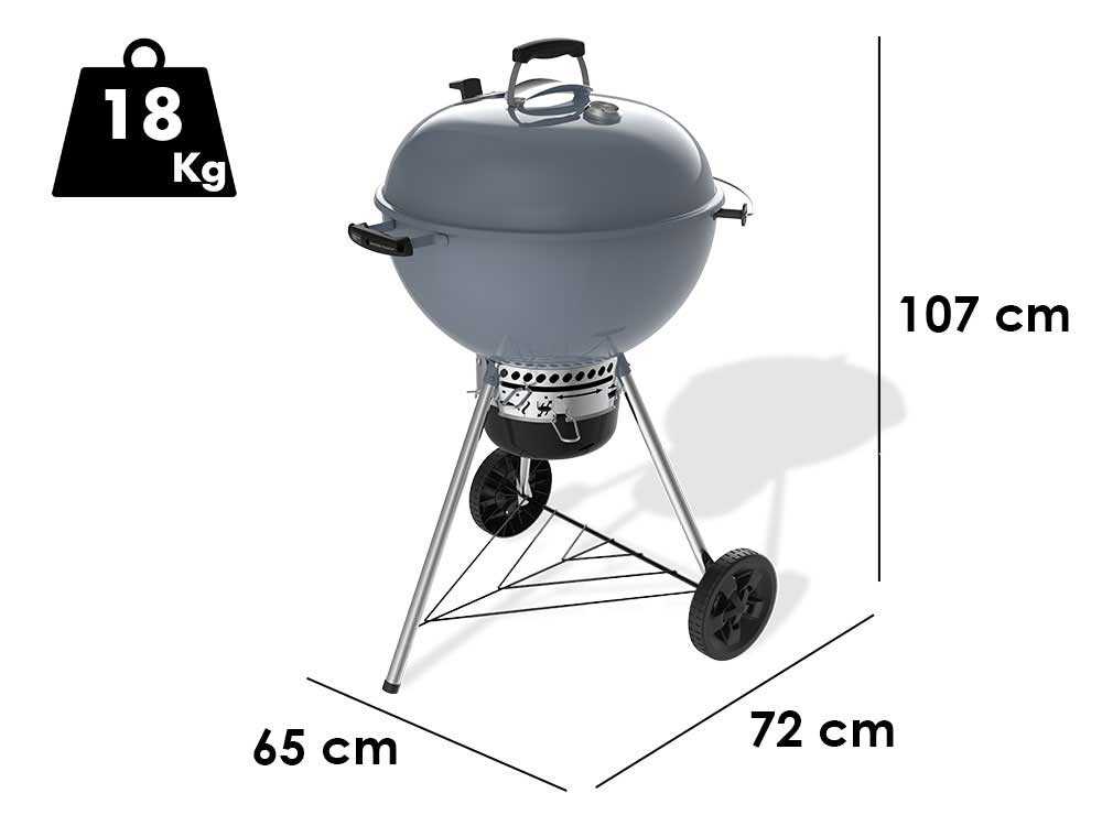 Weber Master-Touch GBS C-5755 Slate Blue 57 cm – Barbacoa de carbón - Imagen 3