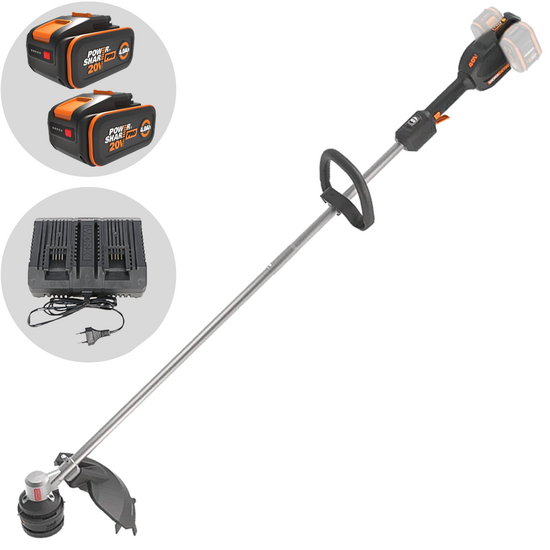 Worx Nitro WG185E – Desbrozadora a batería – 40 V – 2×20 V/4 Ah