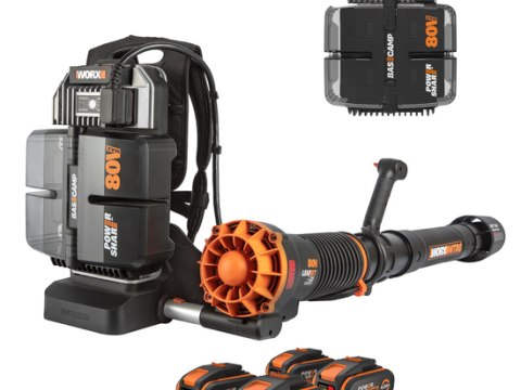 Worx Nitro WG572E – Soplador de mochila a batería – 4x20V/4Ah