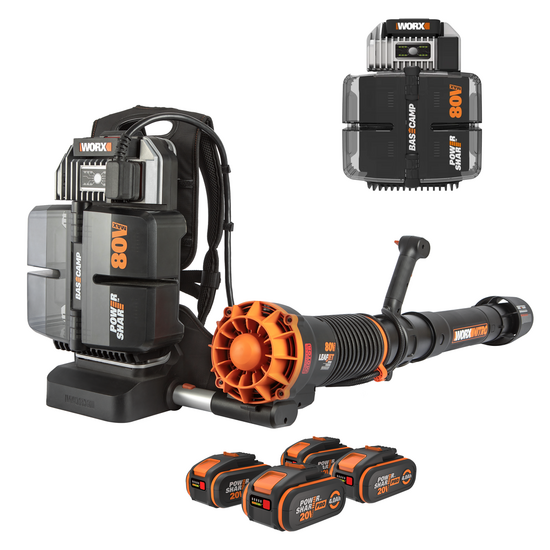 Worx Nitro WG572E – Soplador de mochila a batería – 4x20V/4Ah