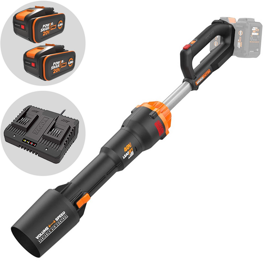 Worx NITRO WG585E – Soplador a batería – 2 baterías de 20V 4Ah