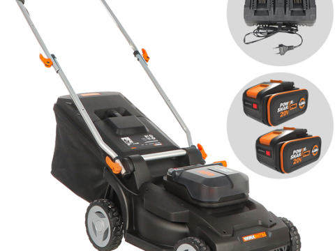 Worx Nitro WG745E – Cortacésped a batería – 2x20V/4Ah – Corte 41cm