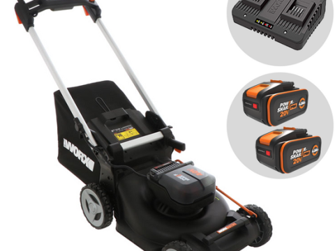 Worx Nitro WG749E – Cortacésped autopropulsado a batería – 2x20V/4Ah – corte de 46 cm