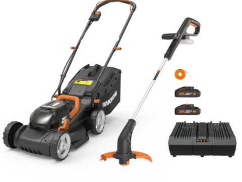 WORX twin pack WG927E – Cortacésped y cortabordes a batería – 40V – 2x 2Ah