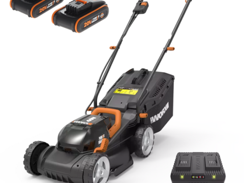Worx WG779E – Cortacésped a batería – 2x20V/2,5Ah – Corte 34 cm